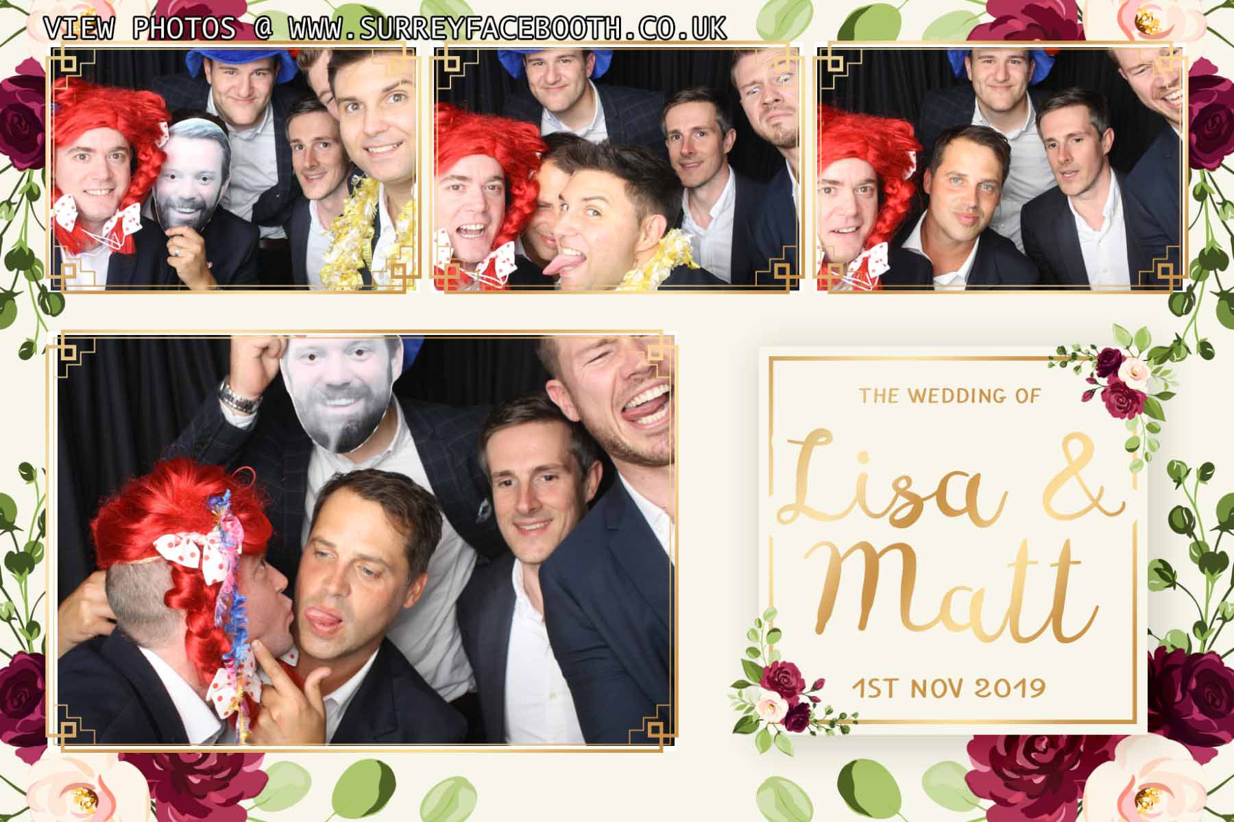 Matt & Lisa's Wedding | View more photos from the event at galleries.surreyfacebooth.co.uk/u/Surrey-FaceBooth/Matt-Lisas-Wedding